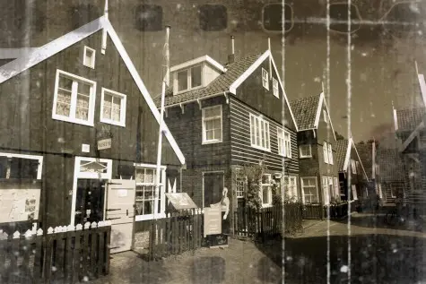 Netherlands, Marken, Old houses