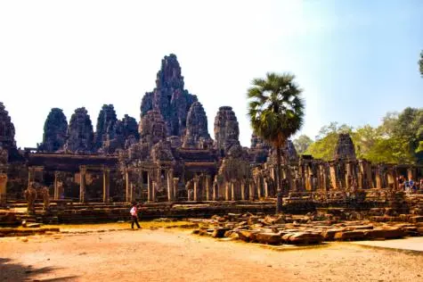 Cambodia, Siem Reap, Bayon, Angkor Wat