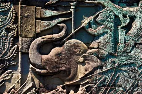 Cambodia, Siem Reap, Bayon, Angkor Wat