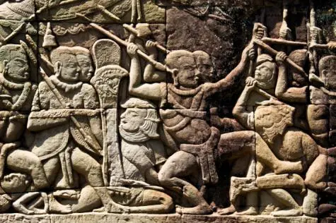 Cambodia, Siem Reap, Bayon, Angkor Wat