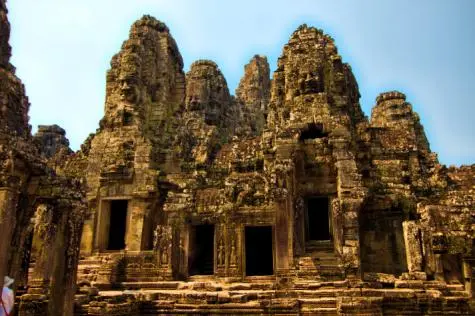 Cambodia, Siem Reap, Bayon, Angkor Wat