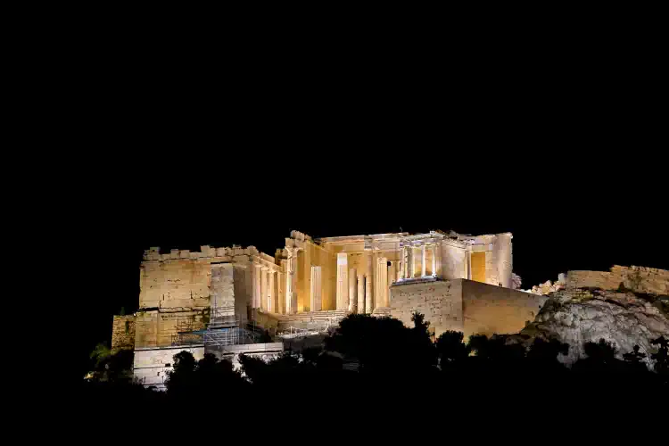 Greece, Athens, Acropolis at night