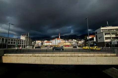 Portugal, Madeira, Dark skys over Funchal