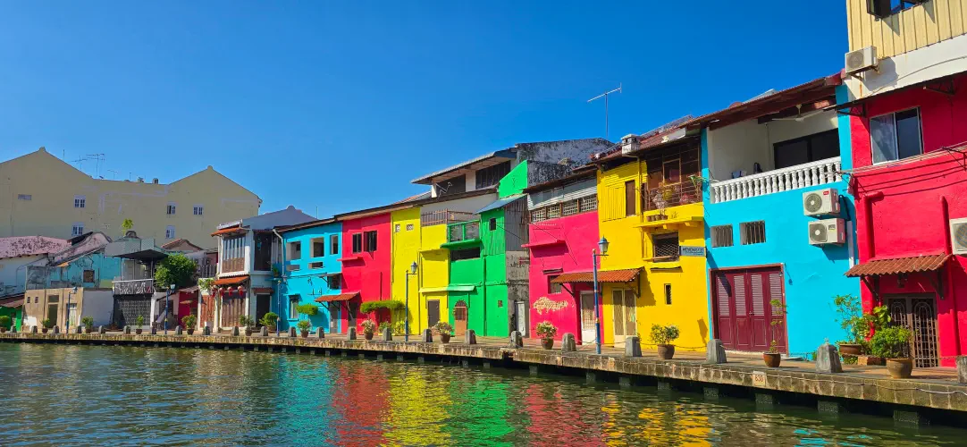 Malaysia, Malacca, River front buildings, Malacca River