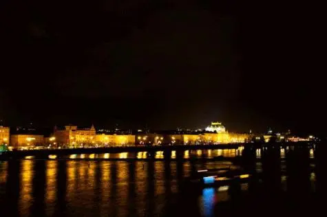 Czechia, Prague, Prague Castle at night