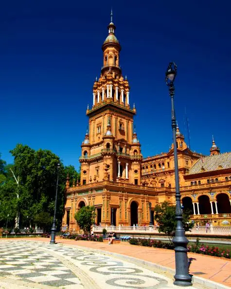 Spain, Seville, Plaza de Espana