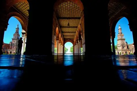 Spain, Seville, Plaza de Espana