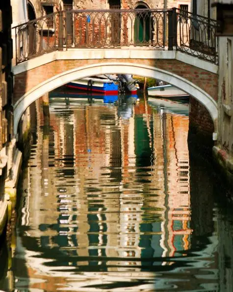 Italy, Venice, Canal and bridge