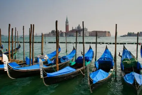 Italy, Venice, Gondolas