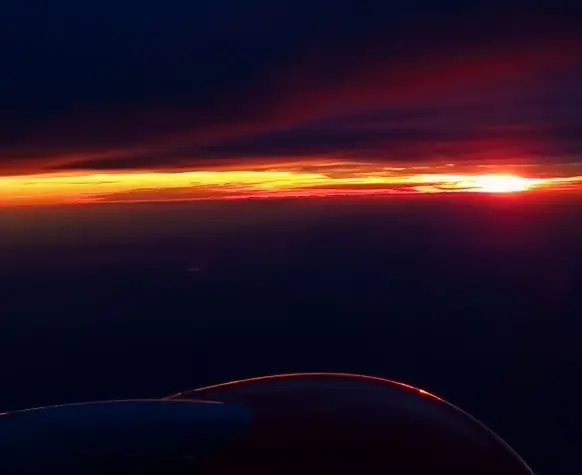 Malta, Sunrise from a plane