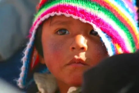 Peru, Puno, Uru people. Floating village Lake Titicaca