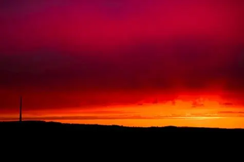 Yorkshire, Emley Moor, Sunset