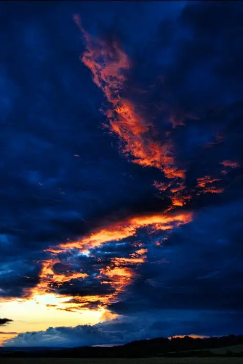 Yorkshire, Emley Moor, Sunset