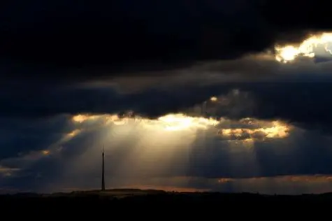 Yorkshire, Emley Moor, Stormy sky