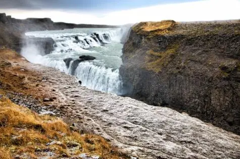 Iceland, Hvita River, Gullfoss waterfall
