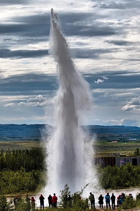Iceland, Strokkur geyser area