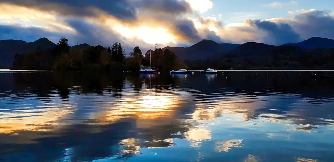 Cumbria, Keswick, Evening at Derwentwater