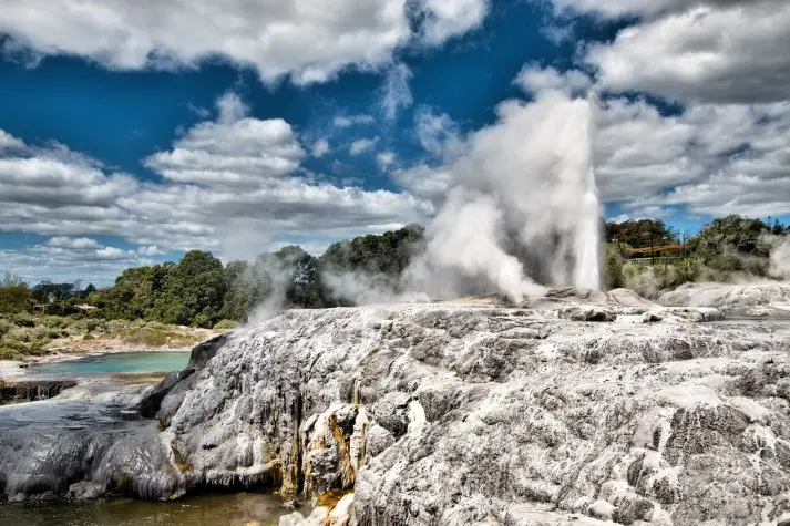 New Zealand, Rotorua, Te Puia geothermal park