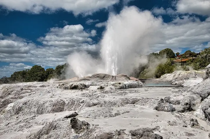 New Zealand, Rotorua, Te Puia geothermal park