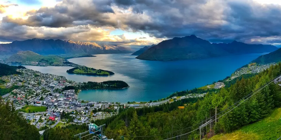 New Zealand, Queenstown, View from the cable car
