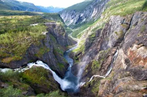 Norway, Eidfjord, Voringfossen waterfall