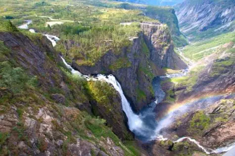 Norway, Eidfjord, Voringfossen waterfall