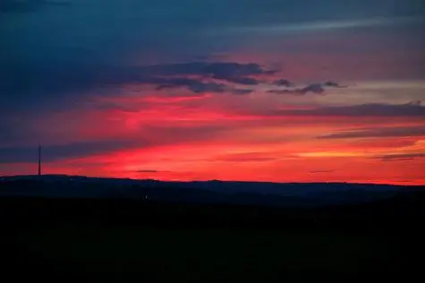 Yorkshire, Emley Moor, Sunset