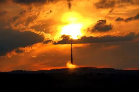 Yorkshire, Emley Moor, Sunset