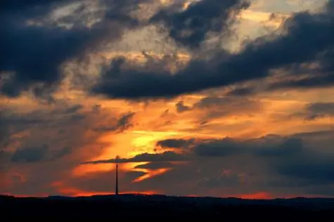 Yorkshire, Emley Moor, Sunset