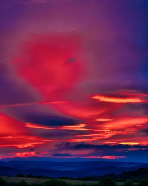 Yorkshire, Emley Moor, Sunset