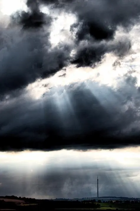 Yorkshire, Emley Moor, Cloudy sky