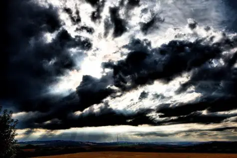Yorkshire, Emley Moor, Cloudy sky