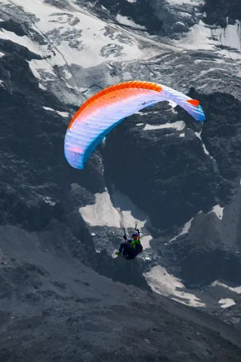 Switzerland, Murren, Paraglider