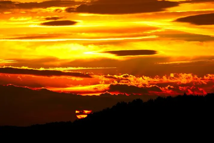 Yorkshire, Emley Moor, Sunset