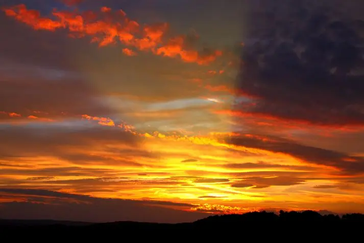 Yorkshire, Emley Moor, Sunset