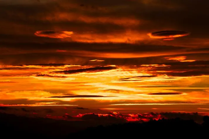 Yorkshire, Emley Moor, Sunset