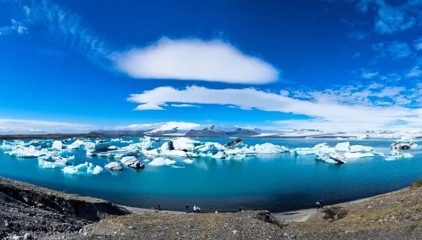 Iceland, Fjallsarlon glacier lagoon