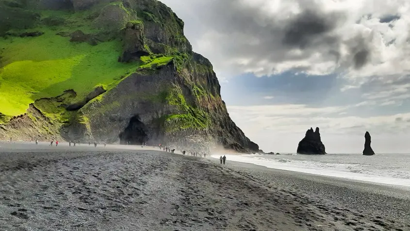Iceland, Reynisdrangar basalt columns
