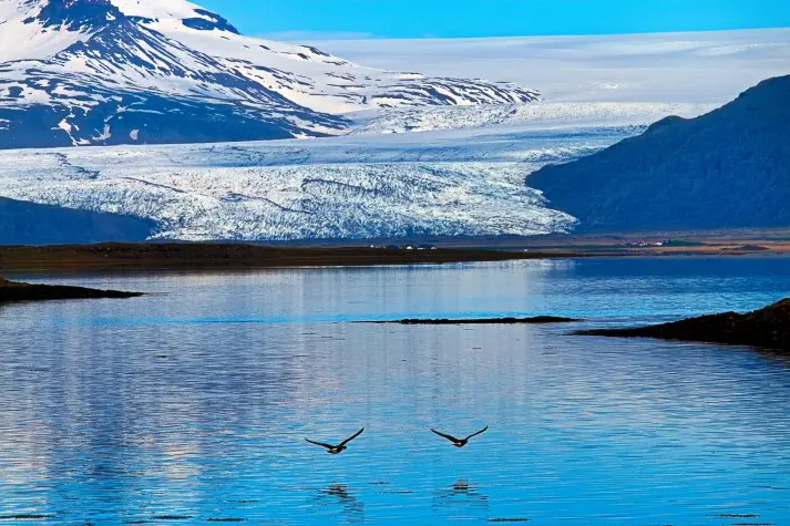 Iceland, Hofn, View over the bay