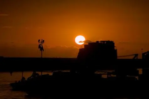Portugal, Madeira, Sunset over Funchal
