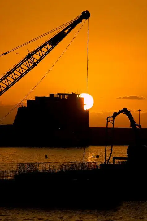 Portugal, Madeira, Sunset over Funchal