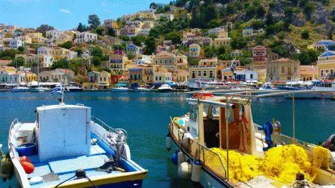 Greece, Rhodes, Symi Harbour