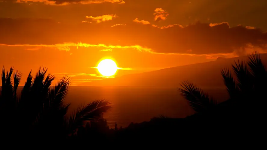 Spain, Tenerife, Costa Adeje Sunset