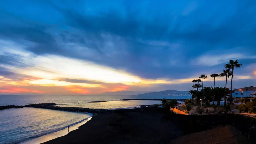 Spain, Tenerife, Costa Adeje Sunset